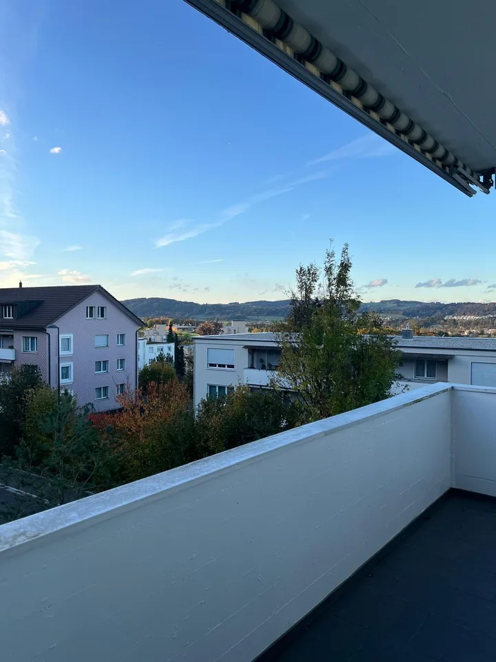 frisch renovierte 4.5-Zimmer-Wohnung mit grossem Balkon und schöner Aussicht in Uzwil