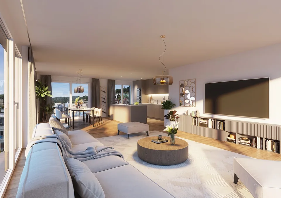 Exklusive 4.5-Zimmer-Wohnung mit zwei Balkonen – Natur und Stadt vereint