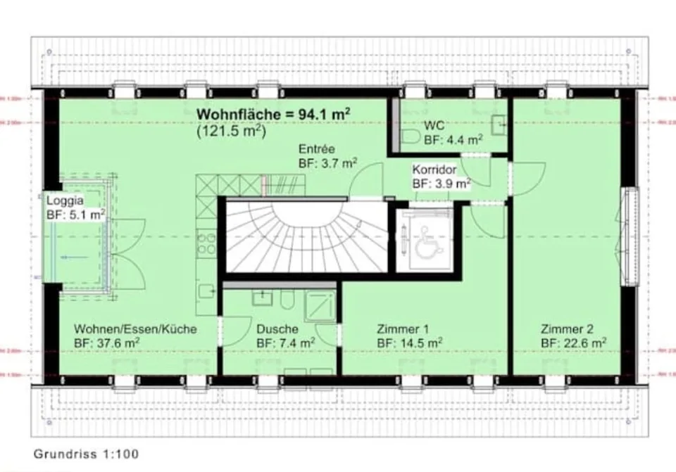 Moderne 3.5 Zimmer Dachwohnung