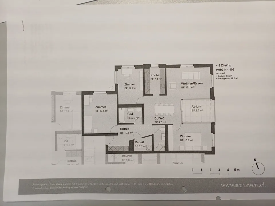 4.5 Zimmer Eigentumswohnung mit Atrium und Dachterrasse