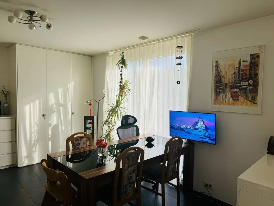 Möblierte 2.5-Zi.-Wohnung (70 m²) mit riesiger 150 m² Terrasse & Whirlpool – Zwischenmiete 15.03. bis 31.08. (alles inkl)