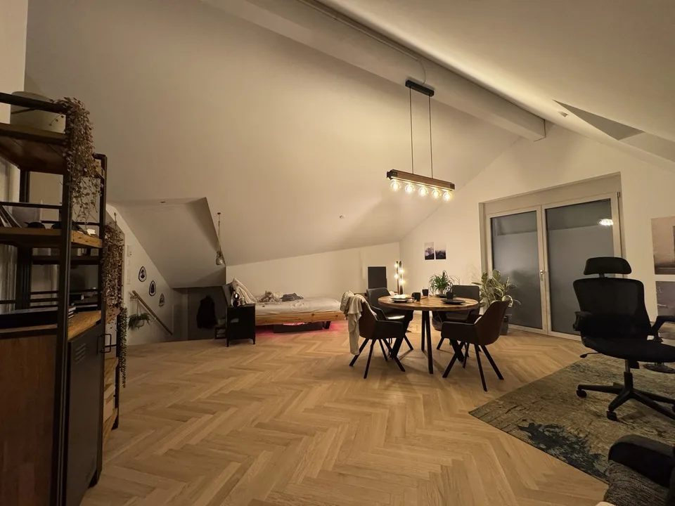 Cozy loft with sunny balcony