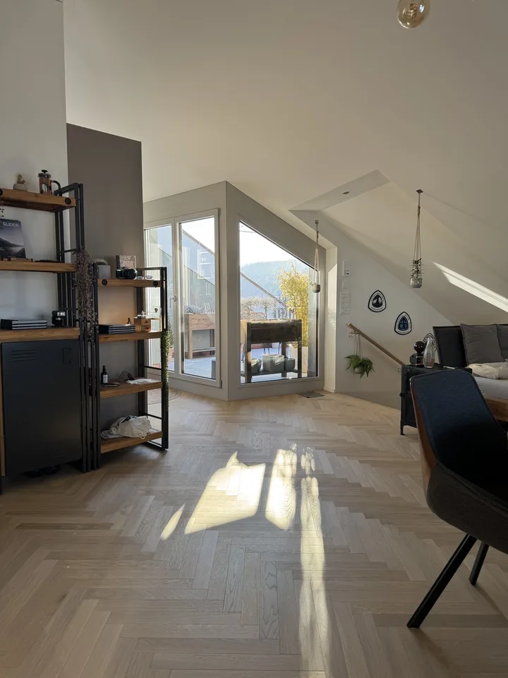 Cozy loft with sunny balcony