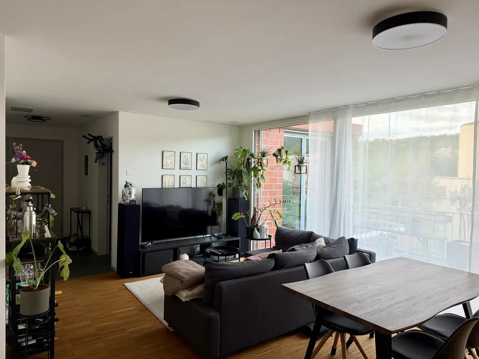 Gemütliche 3,5 Zimmer Wohnung, Möbliert + Tiefgarage