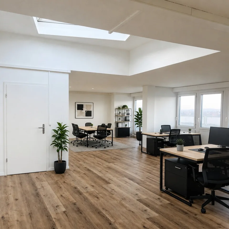90 m² Attika-Büro mit privater Dachterrasse in Fällanden