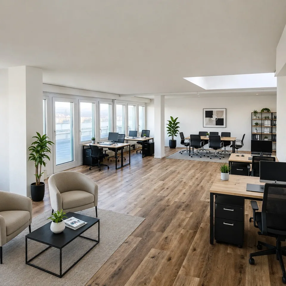 90 m² Attika-Büro mit privater Dachterrasse in Fällanden