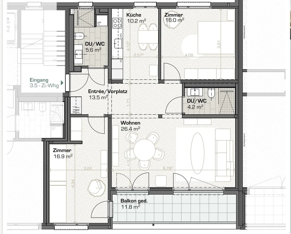 Schöne Neubauwohnung Seebach