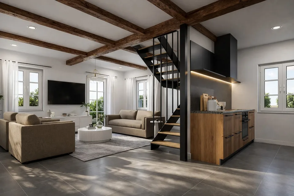 Freistehendes 3.5-Zimmer Premium Loft-Haus mit Full-Service in Dübendorf