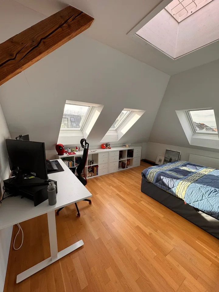 Room in WG with private rooftop at Hardplatz / WG-Zimmer mit privater Dachterrasse am Hardplatz