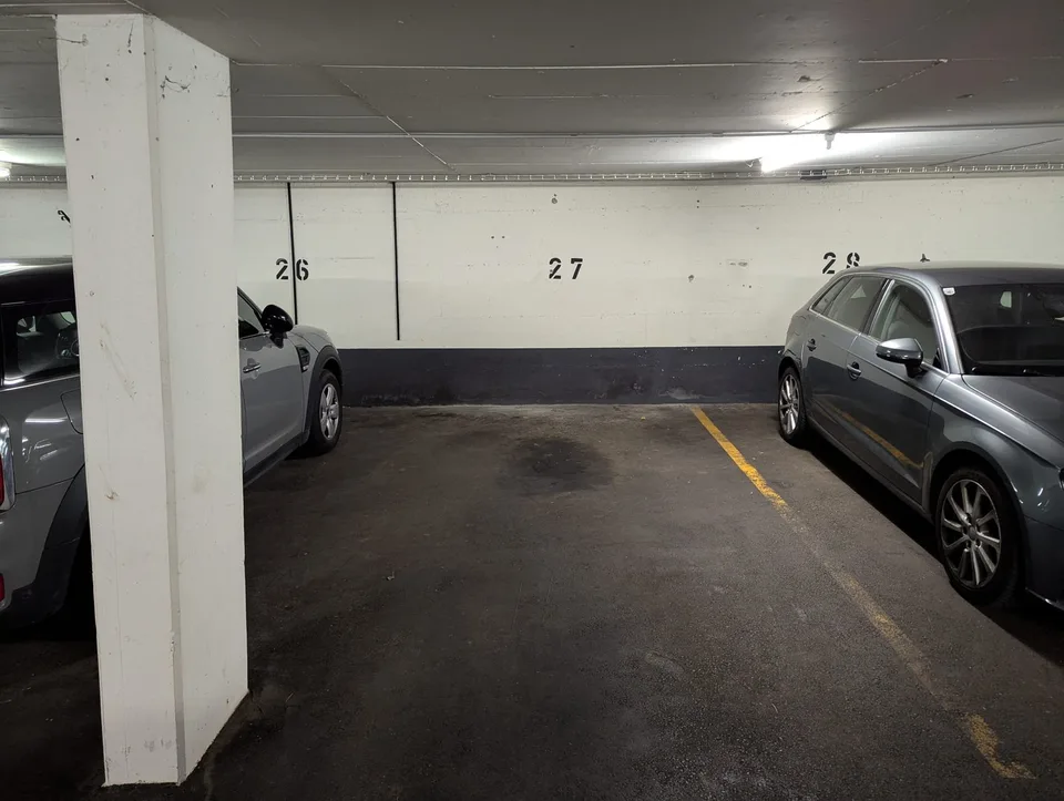 Parking place in the underground garage