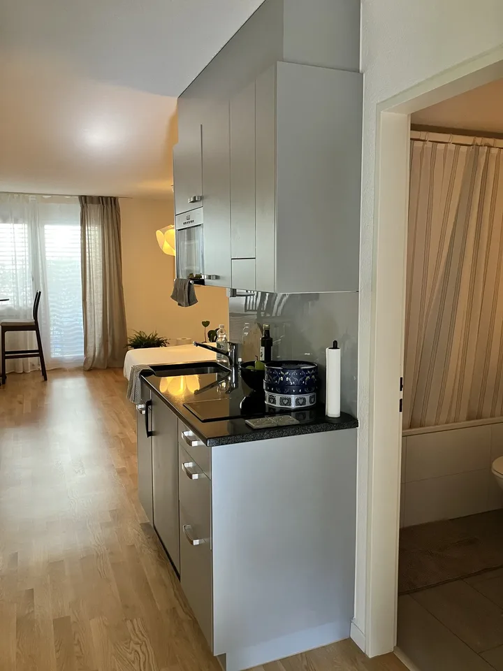 Furnished Studio in Zürich Kreis 2 – Ground Floor, Steps from Hügelstrasse Station | July 22–Oct 15