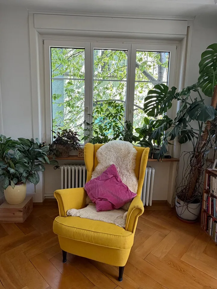 Befristet (17.9-26.11.2026): Wunderschön eingerichtete Wohnung mit vielen Pflanzen in Zürich Wollishofen