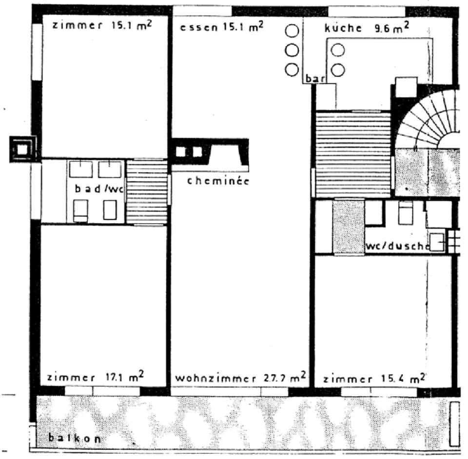 Grosse 4.5Z Wohnung mit Cheminée und Limmatblick