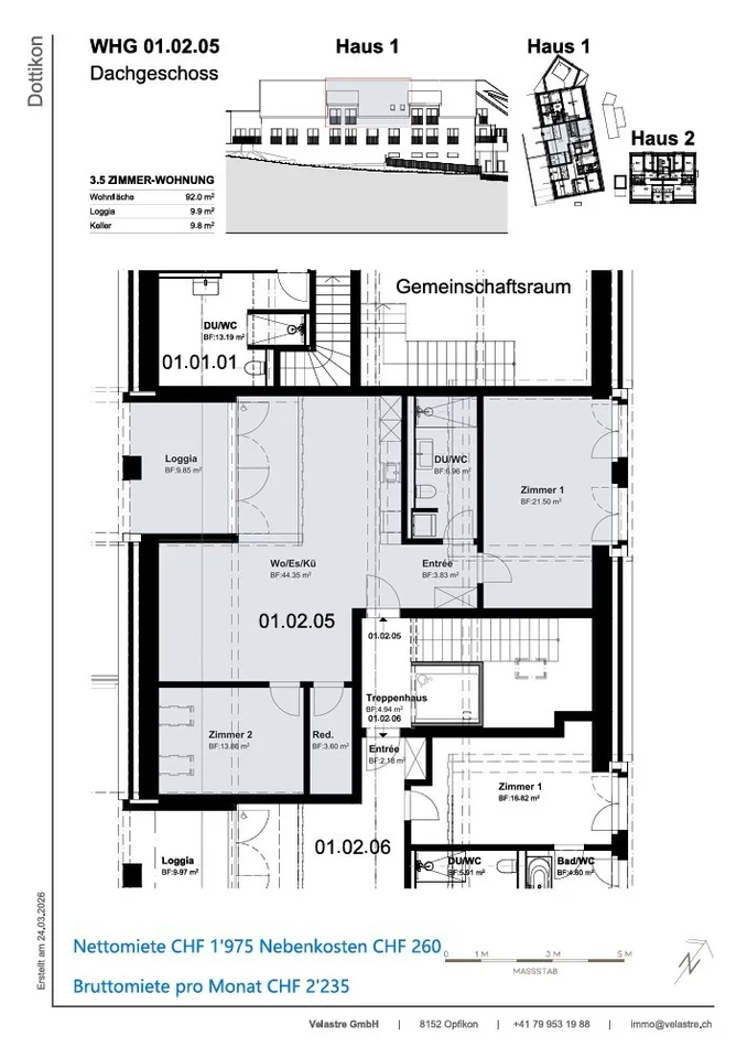 Letzte 3.5-Zimmer-Dachwohnung