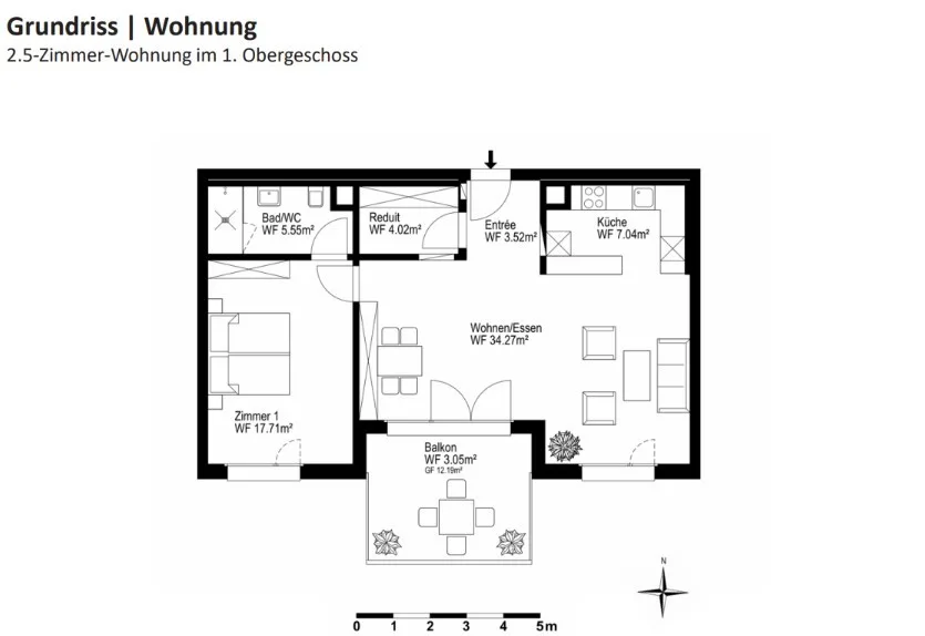2.5-Zimmer-Wohnung in Dietikon (befristet auf 2 Jahre)