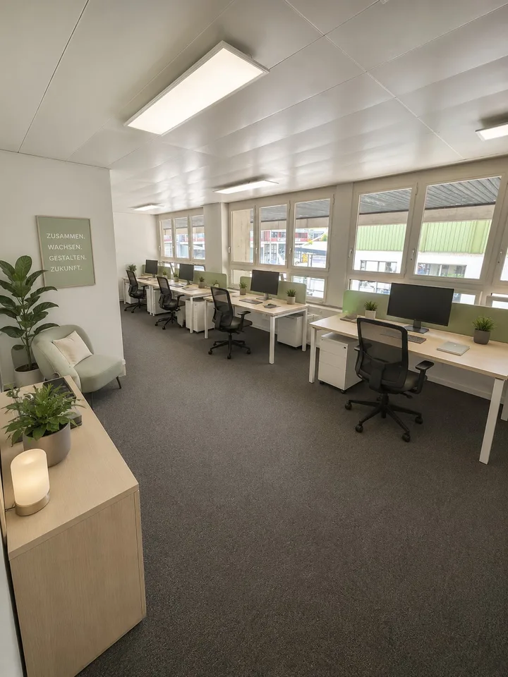 Möbliertes Büro Dietikon – bis 6 Arbeitsplätze, Meetingraum & Küche, sofort frei