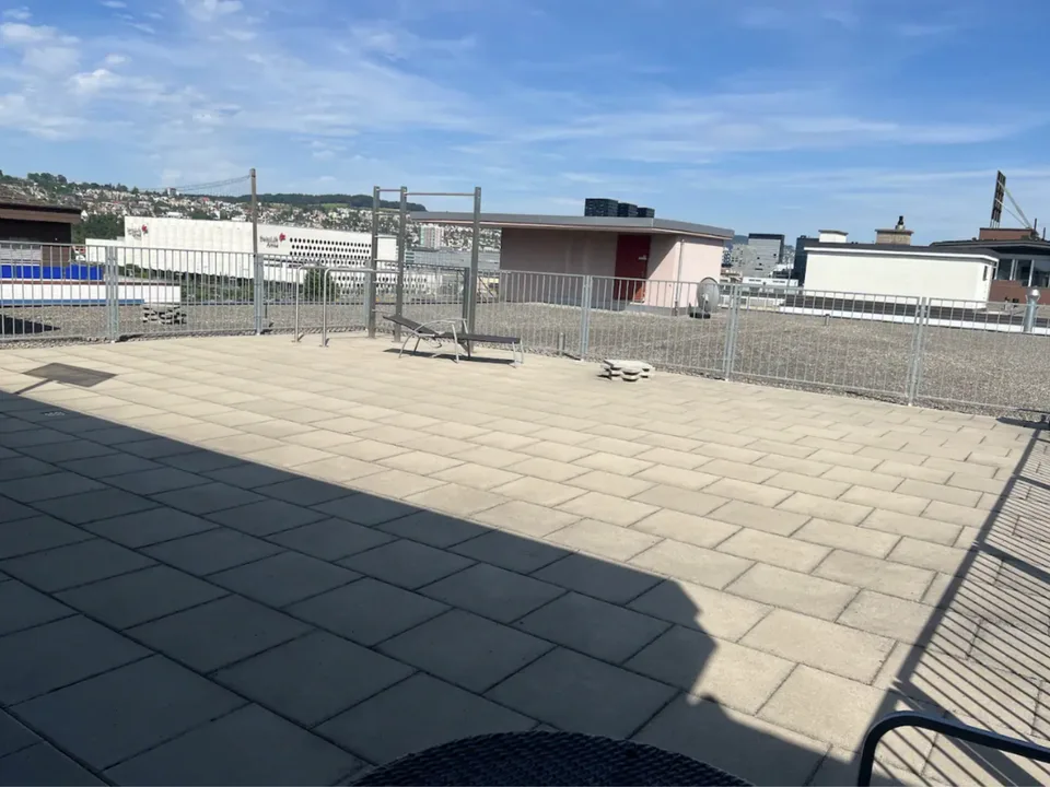A modern and spacious, bright penthouse. One of Zürich's biggest private balconies. Comfortable, lavishly furnished, clean, bright, sophisticated and hip.