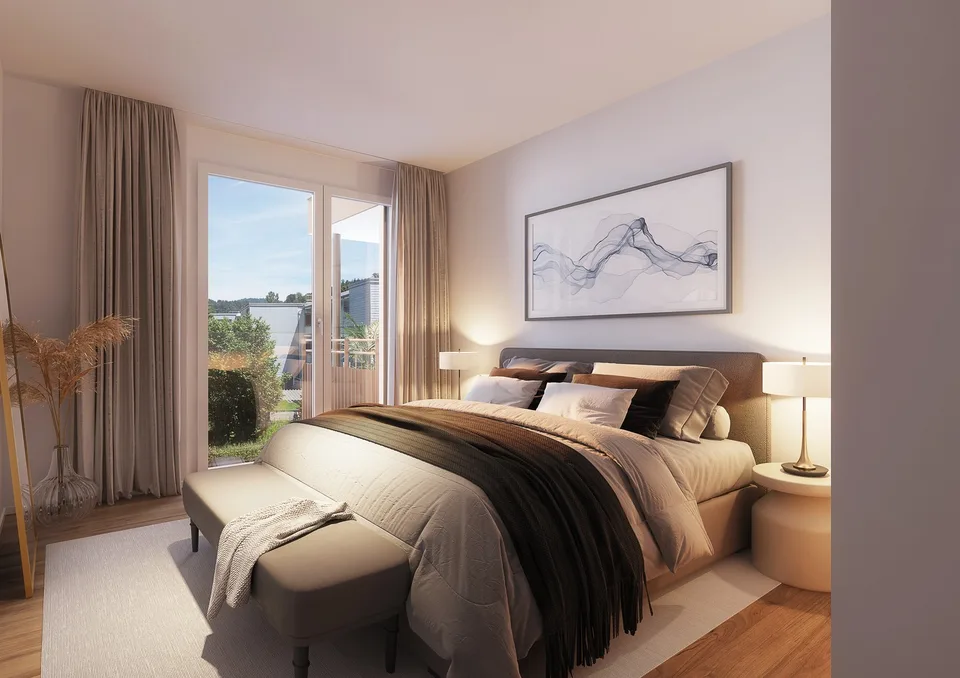 Exklusive 4.5-Zimmer-Wohnung mit zwei Balkonen – Natur und Stadt vereint