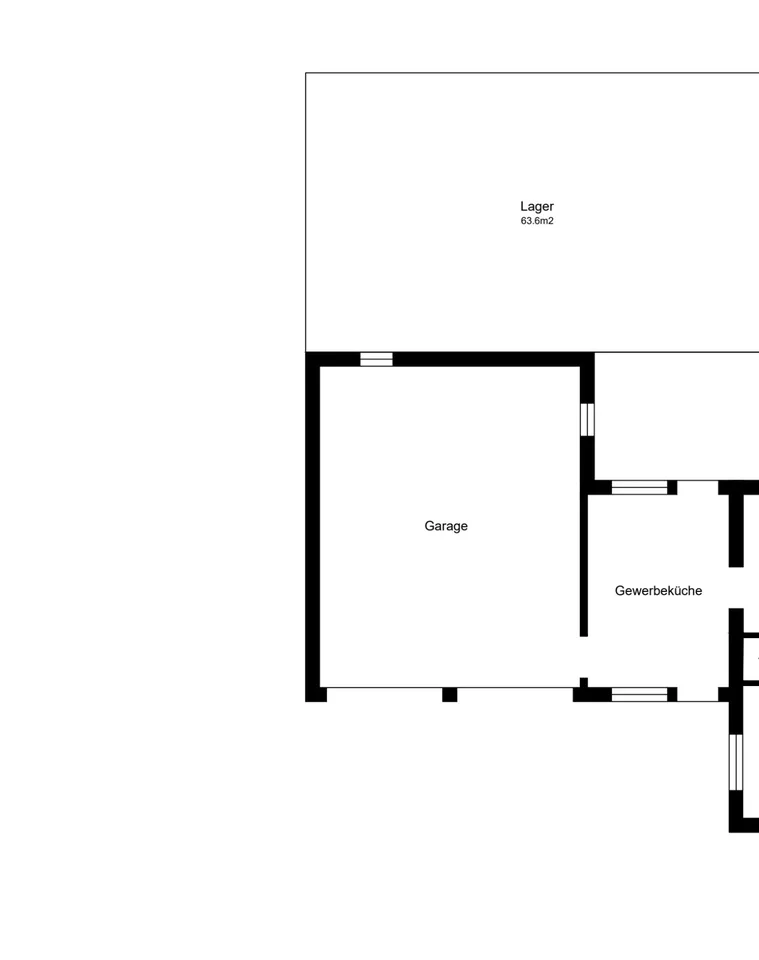 Vielseitige Gewerbefläche mit Gewerbeküche, Doppelgarage & 10 Parkplätzen