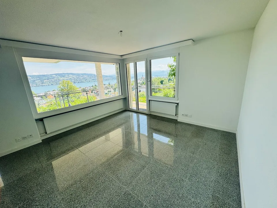3 1/2 Zi Terassenwohnung mit Panorama See und Berg Sicht