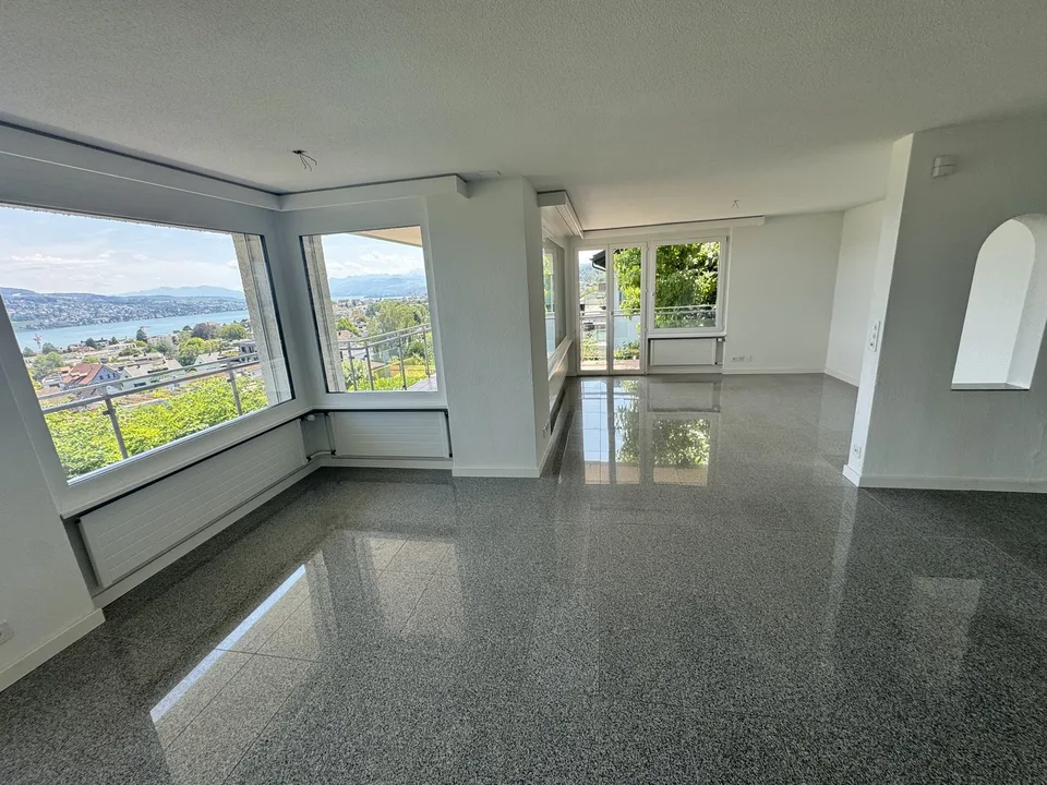 3 1/2 Zi Terassenwohnung mit Panorama See und Berg Sicht