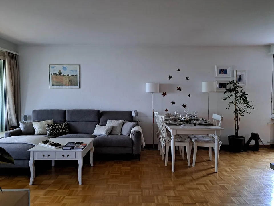 Ein Zimmer in 2er WG in einer hellen Wohnung mit Kamin und Seesicht, nahe Badi