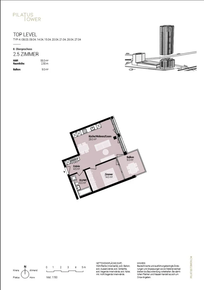 2½-Zimmer Wohnung in Kriens mieten