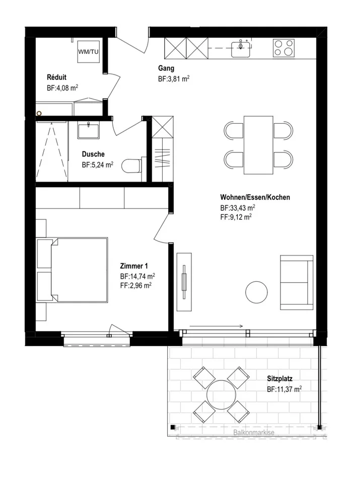 Römerstrasse 540, 5072 Oeschgen - CHF 1’505 inkl. NK pro Monat