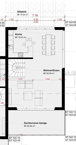 Ultima delle 4 case a schiera nuove con giardino, 3 balconi & vista, garage doppio