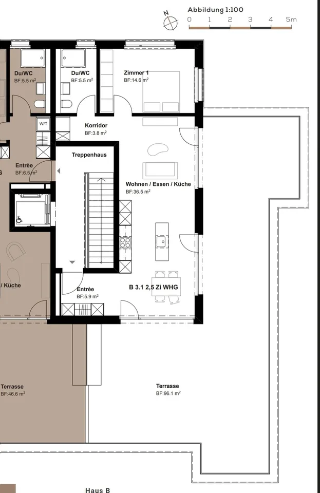 2,5 Zi-Wohnung mit Grosszügigem Balkon