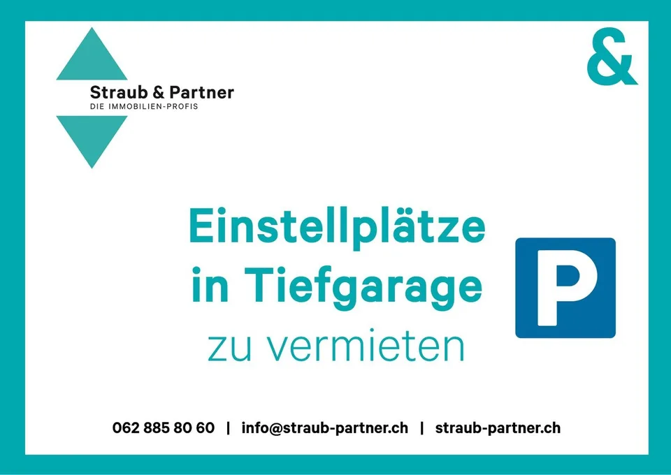 EINSTELLPLÄTZE IN NEUBAU-TIEFGARAGE ZU VERMIETEN