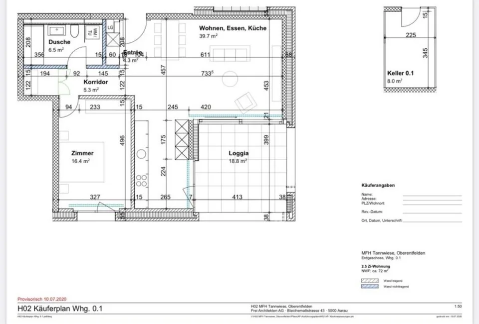 Moderne, möblierte 2.5-Zi Wohnung