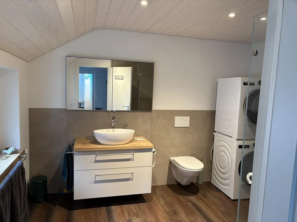 Stilvolle 4-Zimmer-Maisonette mit attraktivem Wohnbereich, charaktervollen Altholzbalken an ruhiger Lage