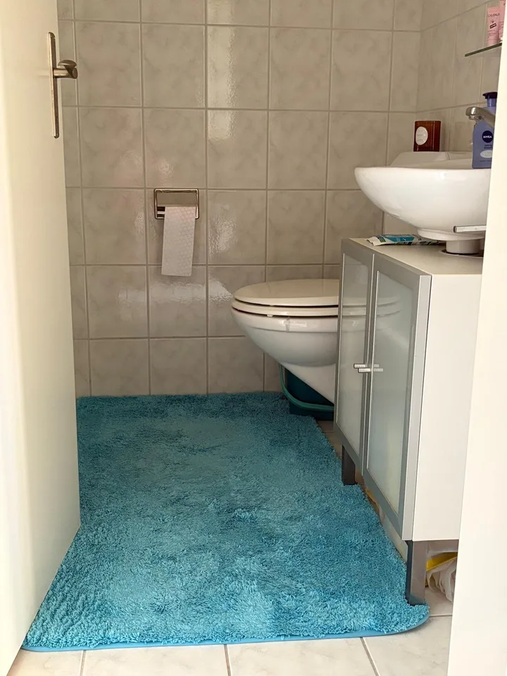 Wohnen am Rhein: Ruhige, voll möblierte 3-Zimmer-Wohnung mit Süd-West-Balkon