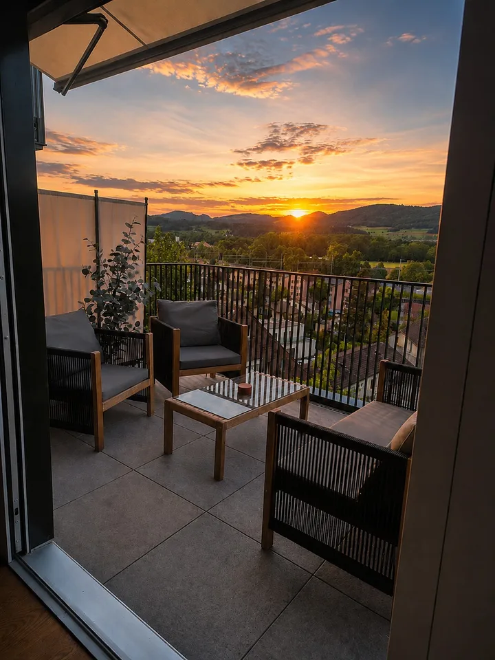 Möblierte Wohnung mit Aussicht