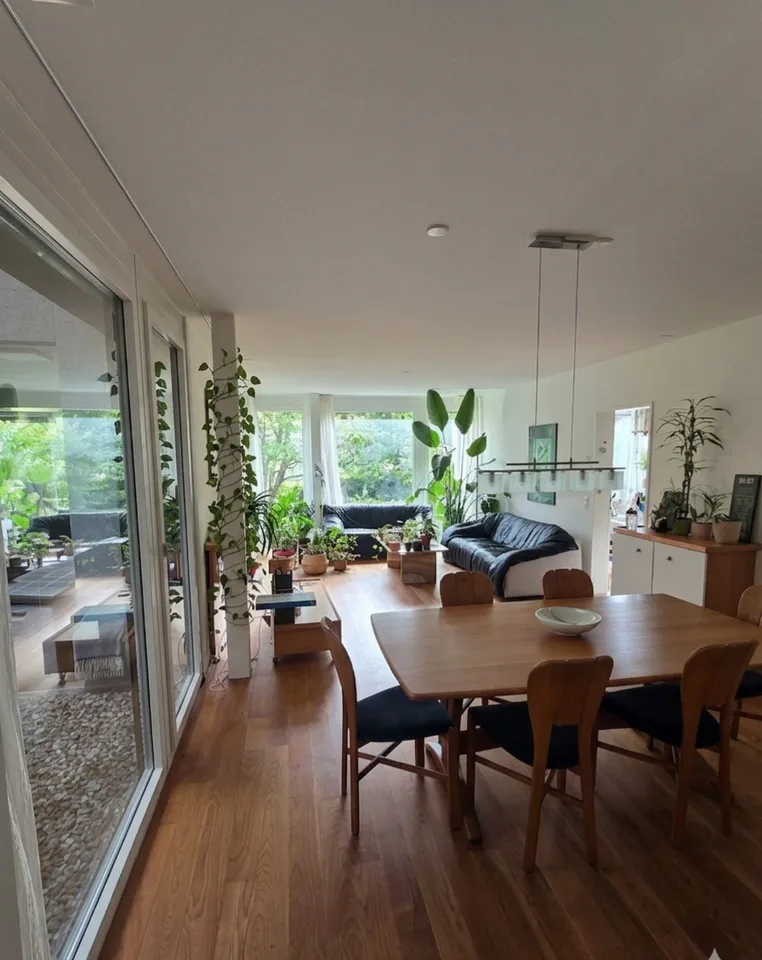 Möblierte 4.5-Zimmer-Wohnung mit Garten – direkt am Rhein in Basel