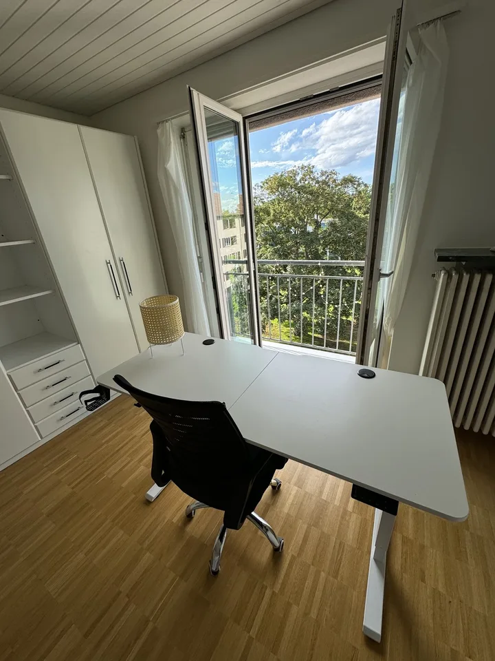 Bright Furnished Room (25 m²) in Spacious 105 m² Flatshare, CHF 1350 All Inclusive