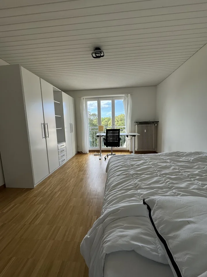 Bright Furnished Room (25 m²) in Spacious 105 m² Flatshare, CHF 1350 All Inclusive