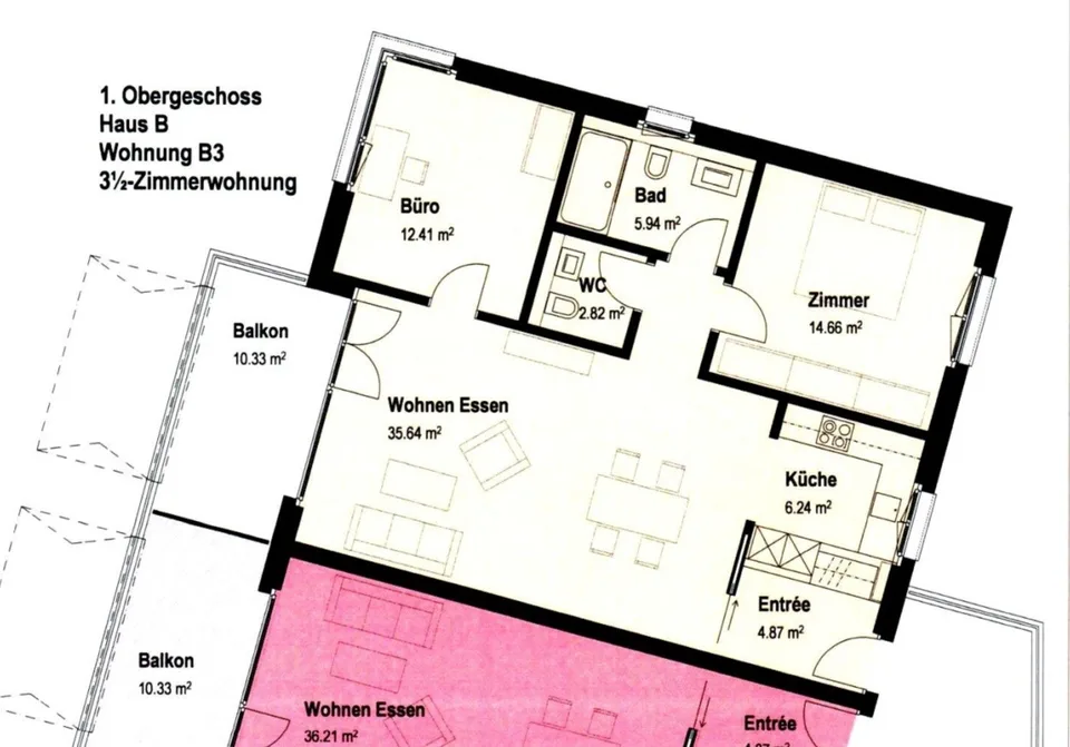3.5 Zi.-Wohnung 82.58m² in St. Erhard (nähe Sursee)