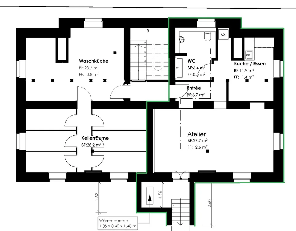 Klimaanlage: vielseitige Atelier/Gewerbe-/Hobbyfläche (ca. 50 m²) in Roggwil - zusätzliche Wohnmöglichkeiten im selben Haus