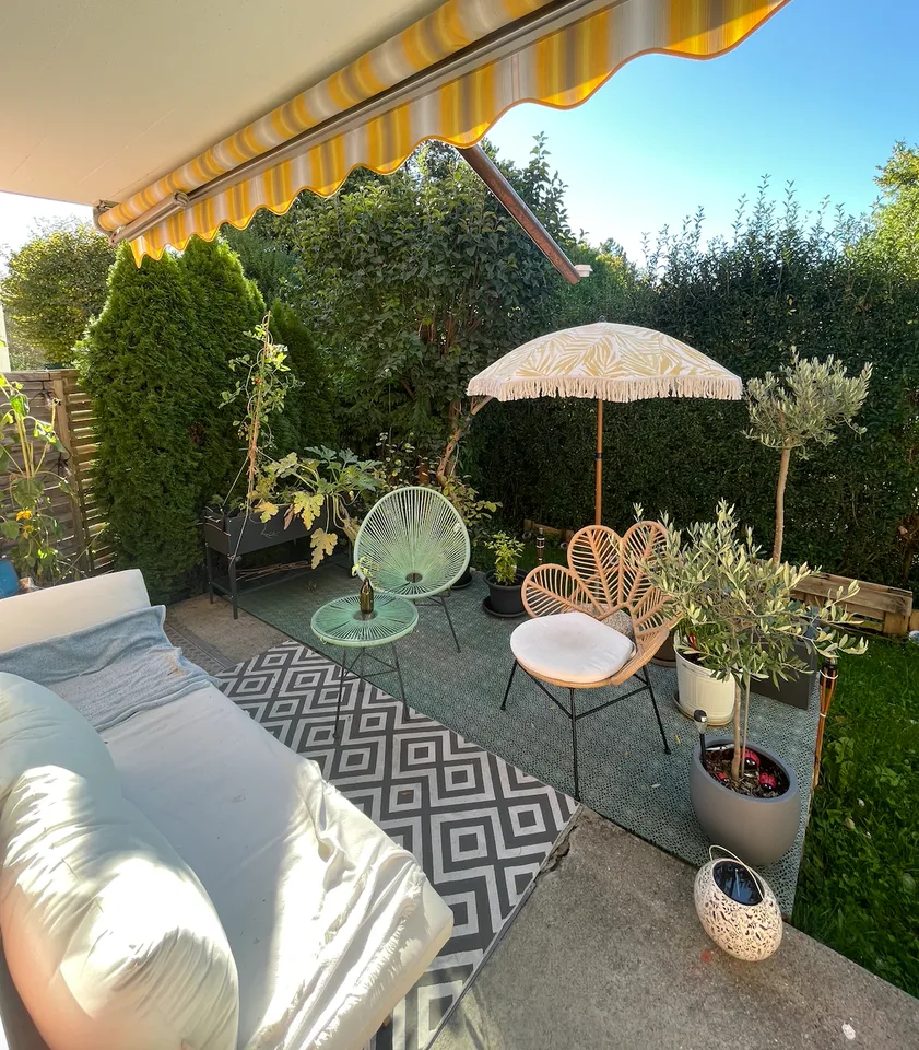 Befristet: Wohlfühloase mit Terrasse & eigenem Waschturm