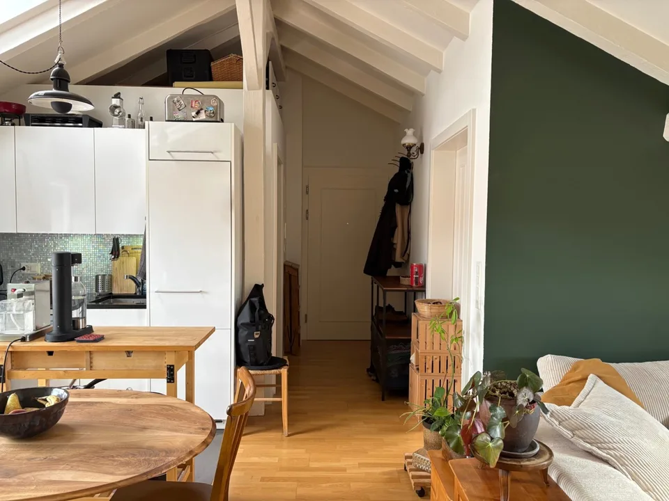 Charming furnished 2.5-room attic apartment in the Lorraine with terrace