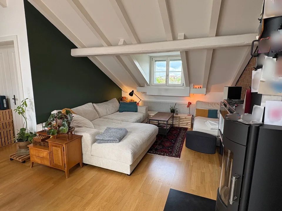 Charming furnished 2.5-room attic apartment in the Lorraine with terrace
