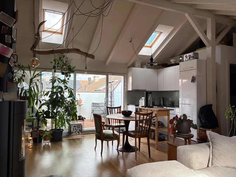 Charming furnished 2.5-room attic apartment in the Lorraine with terrace