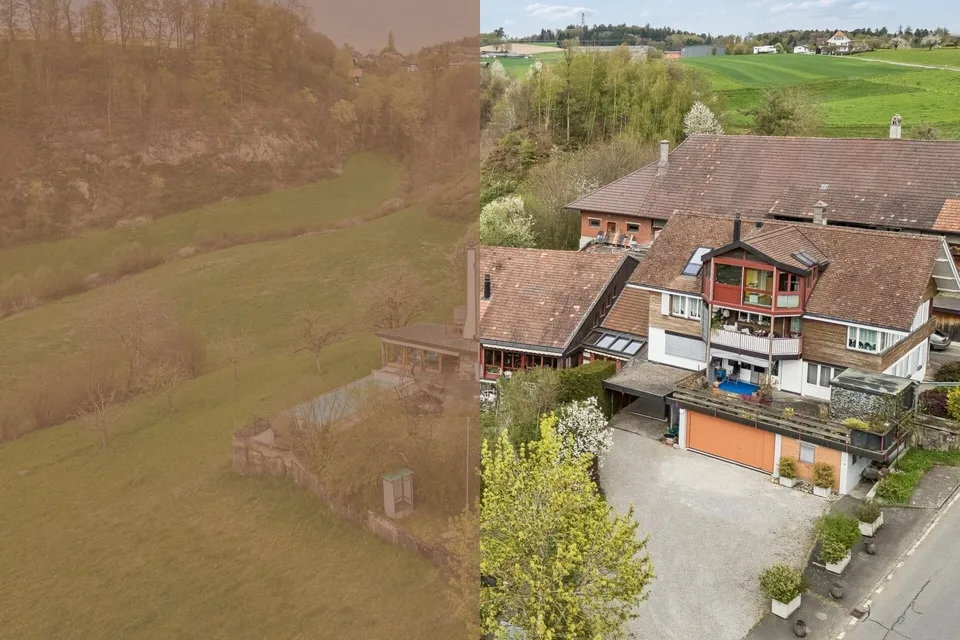Vielseitiges Mehrfamilienhaus mit drei Einheiten und angebautem Einfamilienhaus mit Pool