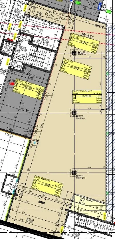 Dépôt de stockage de 213 m²
