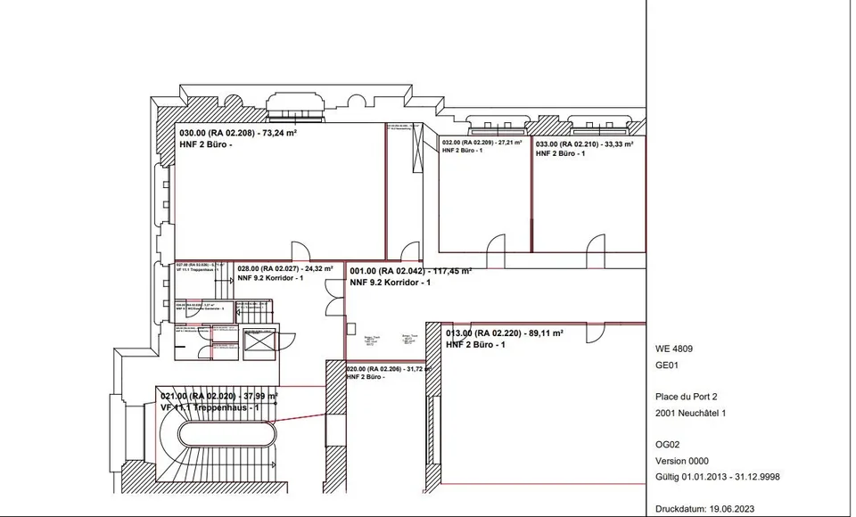 Bureau lumineux de 73 m² au centre-ville de Neuchâtel - Idéal pour activité administrative