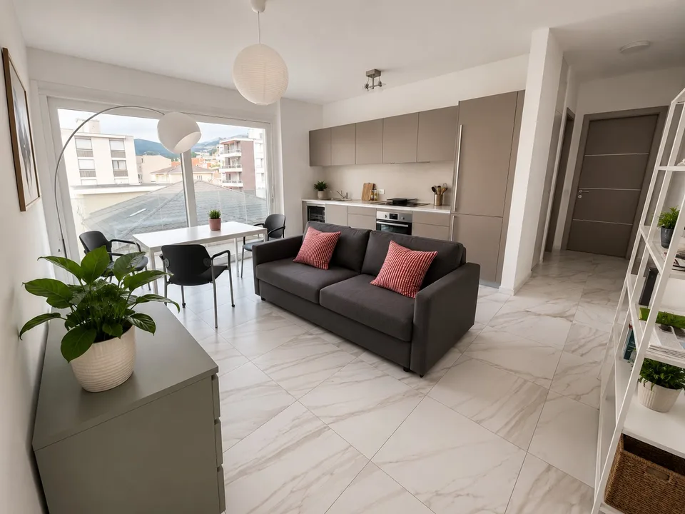 Luminoso appartamento arredato di 1.5 locali a Viganello – 55 m² – Disponibile da subito