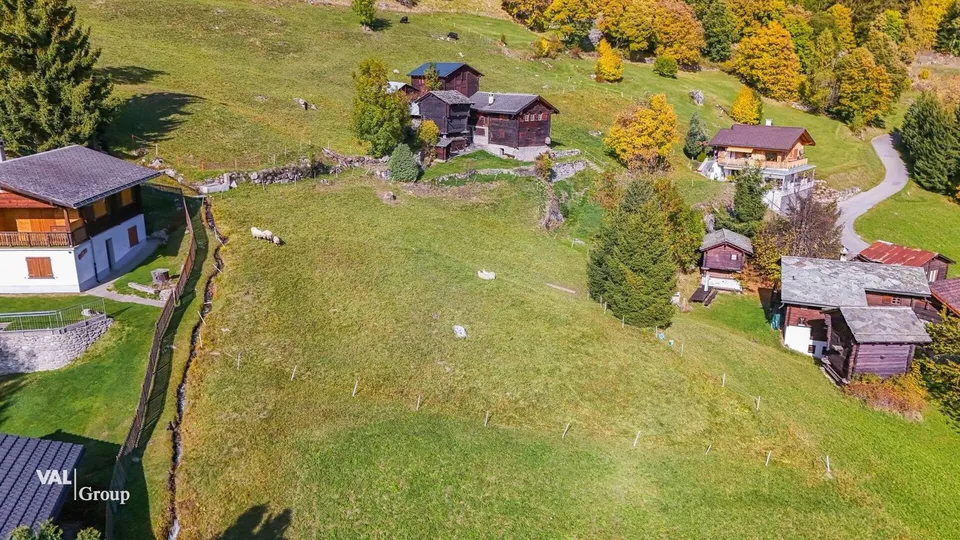 Bauland in Blatten bei Naters - ruhige Lage im Weiler Rischinen mit traumhafter Aussicht