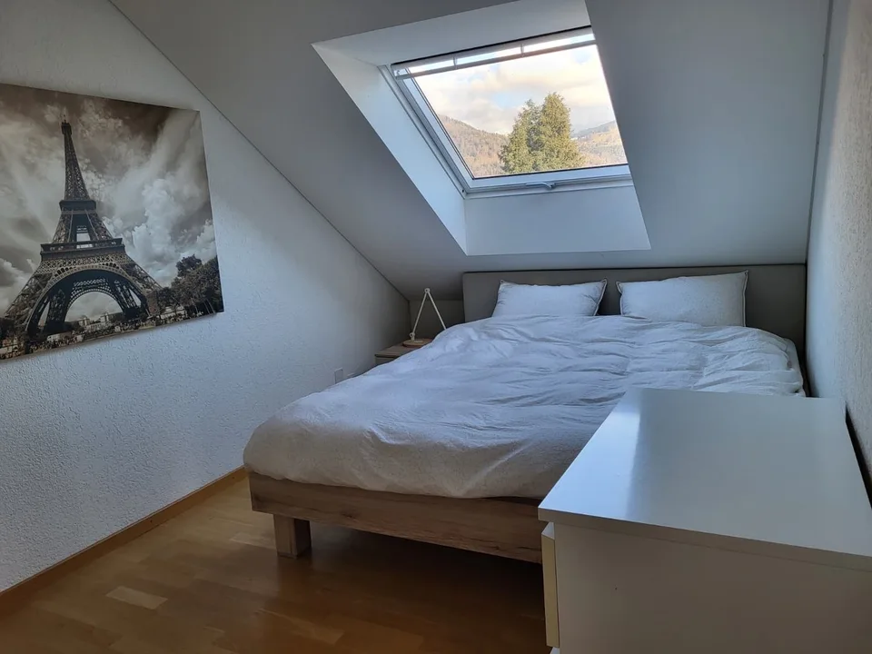Möblierte 2 Zimmer Dachwohnung mit Aussicht in Thun (befristet)